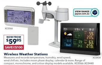 Jaycar Electronics Wireless Weather Stations offer