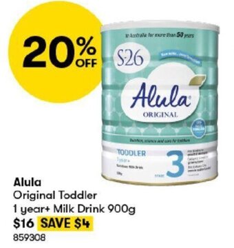 BIG W Alula Original Toddler 1 year+ Milk Drink 900g offer
