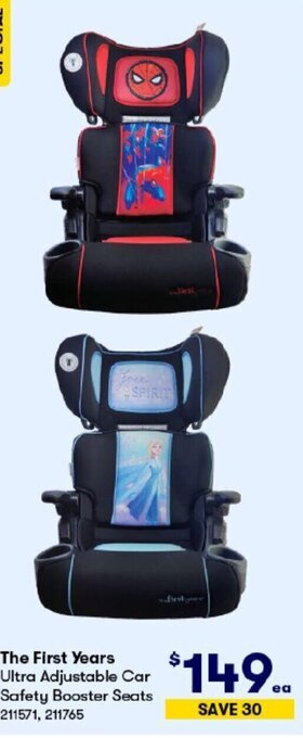 BIG W The First Years Ultra Adjustable Car Safety Booster Seats 211571, 211765 offer