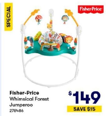 BIG W Fisher-Price Whimsical Forest Jumperoo 278486 offer