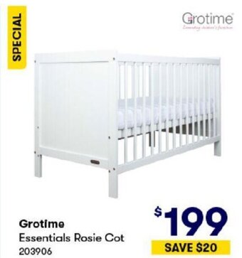 BIG W Grotime Essentials Rosie Cot offer