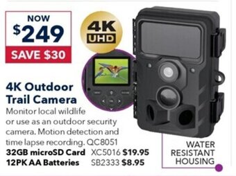 Jaycar Electronics 4K Outdoor Trail Camera offer
