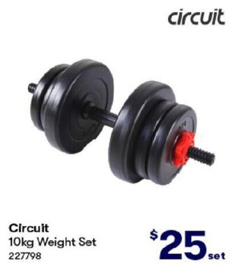 BIG W Circuit 10kg Weight Set offer