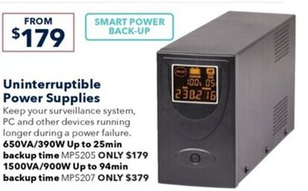 Jaycar Electronics Uninterruptible Power Supplies offer