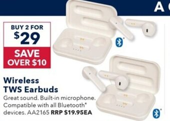 Jaycar Electronics Wireless TWS Earbuds offer