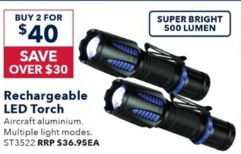 Jaycar Electronics Rechargeable LED Torch offer