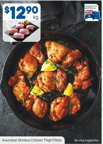 Foodland Australian Skinless Chicken Thigh Fillets offer