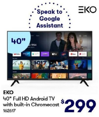 BIG W EKO 40" Full HD Android TV with built-in Chromecast offer