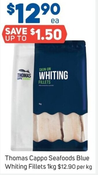 Foodland Thomas Cappo Seafoods Blue Whiting Fillets 1kg offer