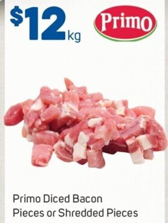 Foodland Primo Diced Bacon Pieces or Shredded Pieces offer