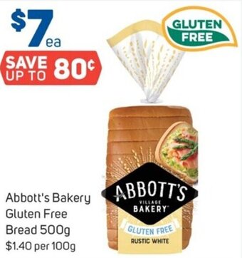 Foodland Abbott's Bakery Gluten Free Bread 500g offer