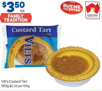 Foodland Vili's Custard Tart 150g offer