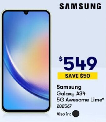 BIG W Samsung Galaxy A34 5G Awesome Lime* offer