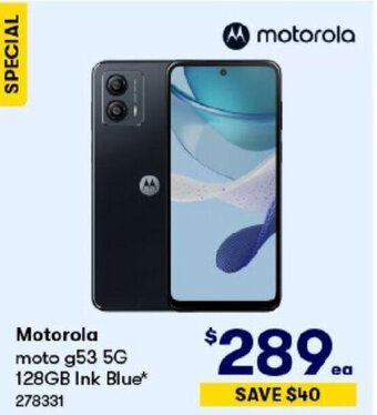 BIG W Motorola moto g53 5G 128GB Ink Blue* offer