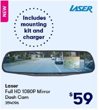 BIG W Laser Full HD 1080P Mirror Dash Cam offer