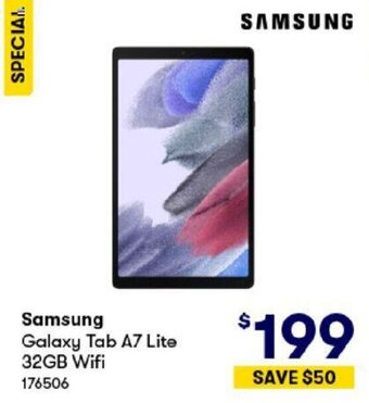 BIG W Samsung Galaxy Tab A7 Lite 32GB Wifi offer