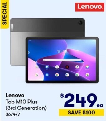 BIG W Lenovo Tab M10 Plus (3rd Generation) offer