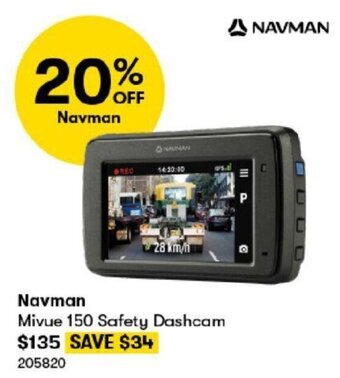 BIG W Navman Mivue 150 Safety Dashcam offer