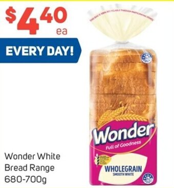 Wonder White Bread Range 680-700g