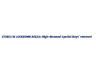 Stores in Lockdown Areas: High-Demand Special Buys™ Removal