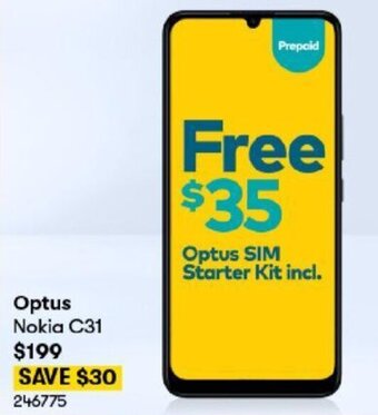 BIG W Optus Nokia C31 offer