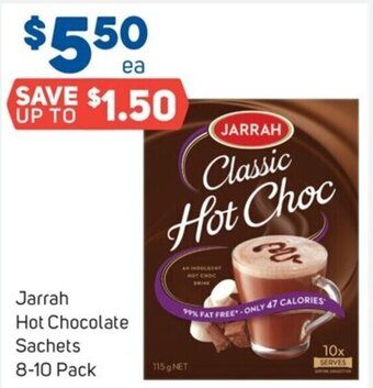 Jarrah Hot Chocolate Sachets 8-10 Pack`