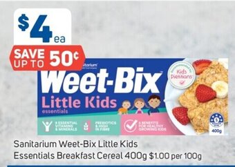Foodland Sanitarium Weet-Bix Little Kids Essentials Breakfast Cereal 400g offer