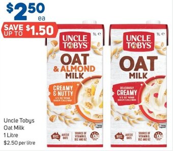 Foodland Uncle Tobys Oat Milk 1 Litre offer
