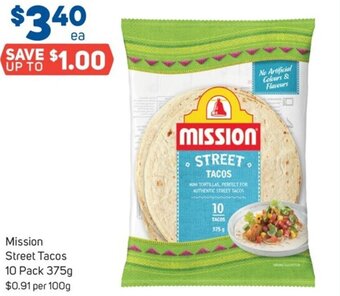 Foodland Mission Street Tacos 10 Pack 375g offer
