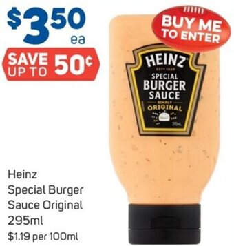 Foodland Heinz Special Burger Sauce Original 295ml offer