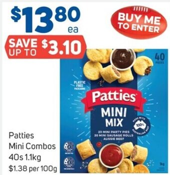 Foodland Patties Mini Combos 40s 1.1kg offer