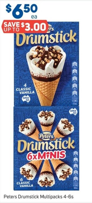 Foodland Peters Drumstick Multipacks 4-6s offer