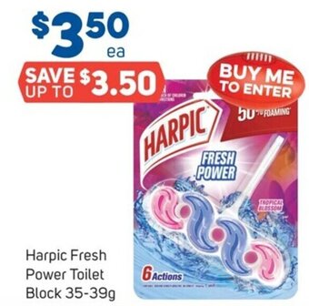 Foodland Harpic Fresh Power Toilet Block 35-39g offer