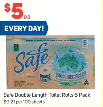 Safe Double Length Toilet Rolls 6 Pack