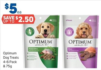 Foodland Optimum Dog Treats 4-6 Pack & 75g offer