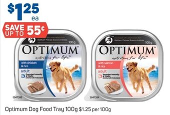 Foodland Optimum Dog Food Tray 100g offer