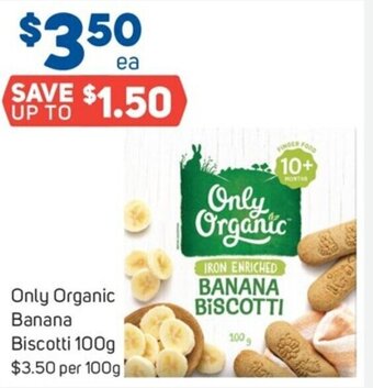 Only Organic Banana Biscotti 100g