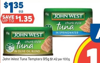 Foodland John West Tuna Tempters 95g offer