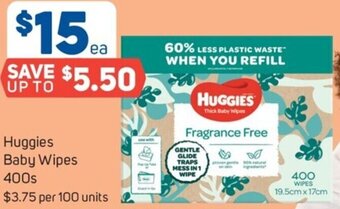 Foodland Huggies Baby Wipes 400s offer
