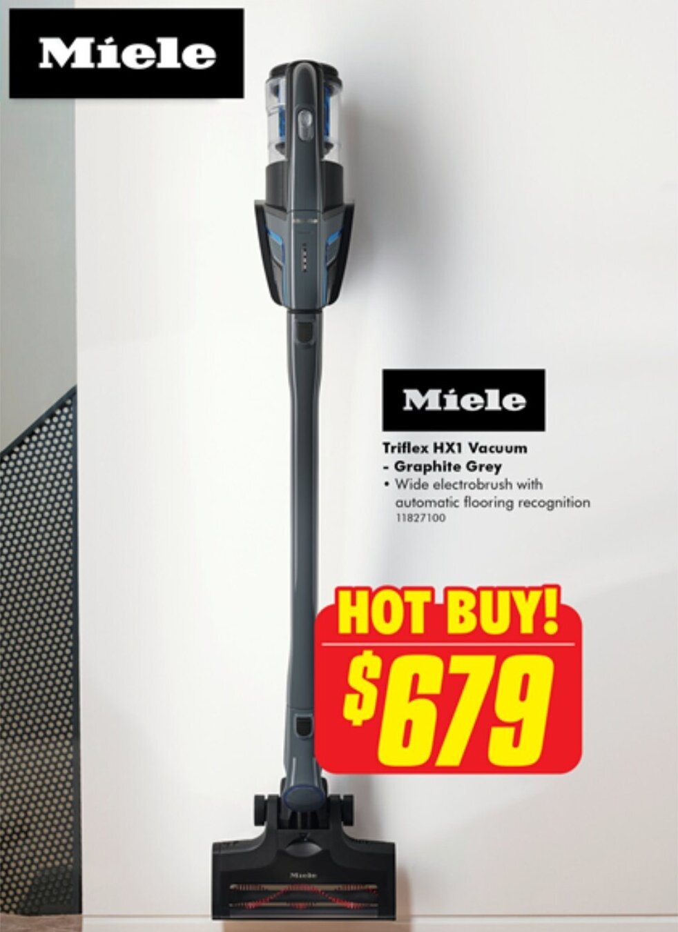 Miele Triflex HX1 Vacuum Graphite Grey offer at The Good Guys