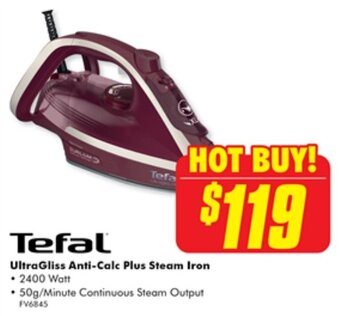 The Good Guys Tefal UltraGliss Anti-Calc Plus Steam Iron offer