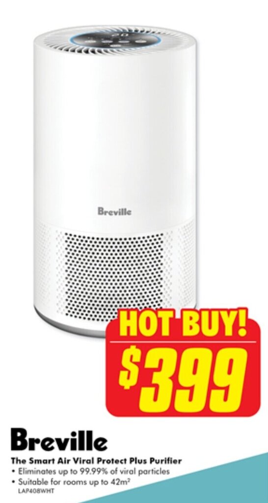 Breville The Smart Air Viral Protect Plus Purifier offer at The Good Guys