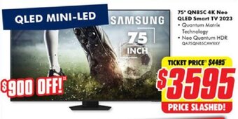 The Good Guys 75* QN85C 4K Neo QLED Smart TV 2023 offer