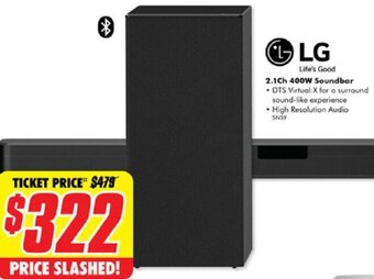 The Good Guys LG 2.1Ch 400W Soundbar offer