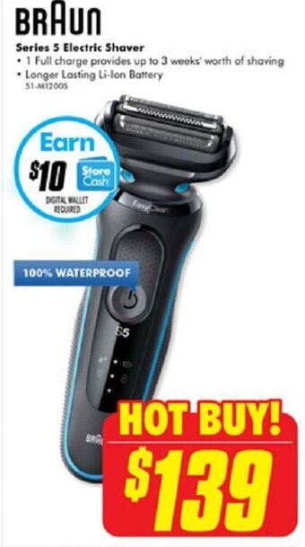 The Good Guys BRAUN Series 5 Electric Shaver offer