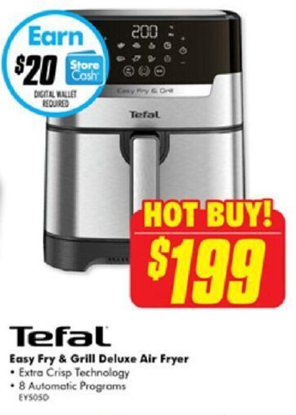 Tefal Easy Fry & Grill Deluxe Air Fryer offer at The Good Guys