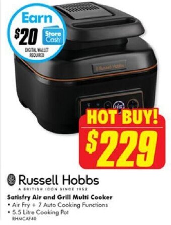 The Good Guys Russell Hobbs Satisfry Air and Grill Multi Cooker offer