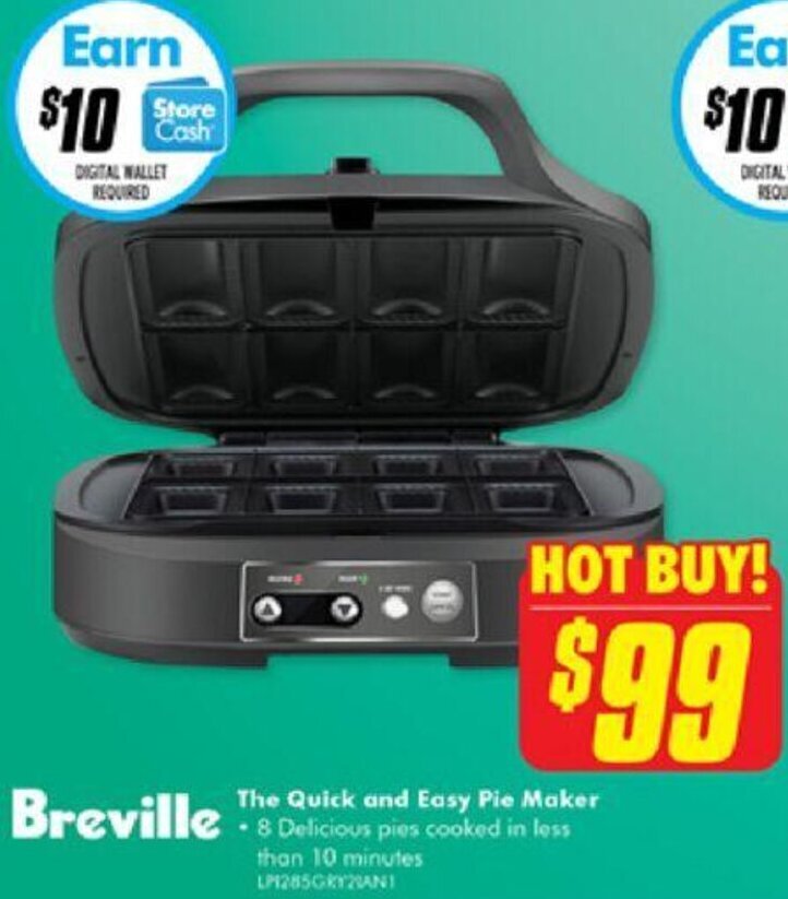 Breville The Quick and Easy Pie Maker offer at The Good Guys