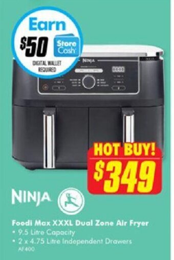 The Good Guys NINJA Foodi Max XXXL Dual Zone Air Fryer offer