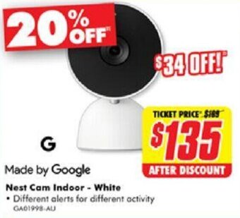 The Good Guys Nest Cam Indoor - White offer